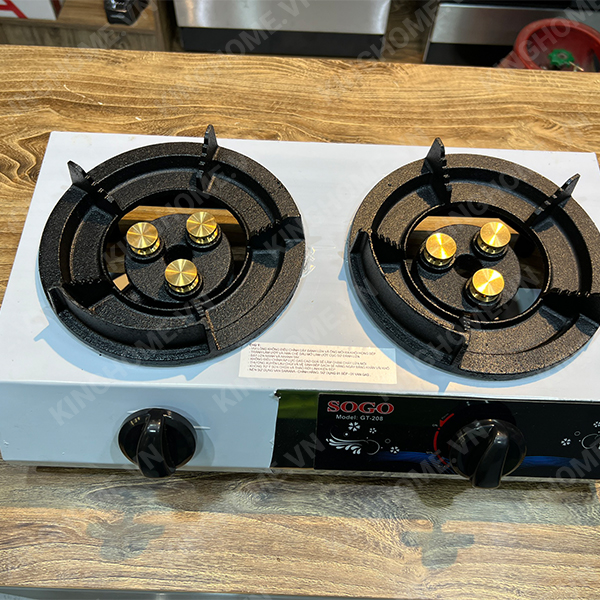 Bếp khè gas 2 lò bán công nghiệp SOGO GT-208S2-3DD (LHS 2 lò 3DD)